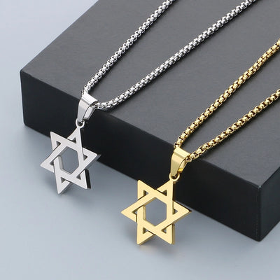 Simple Style Hexagram Pendant Necklace