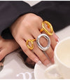 Oval Hollow Out Rings