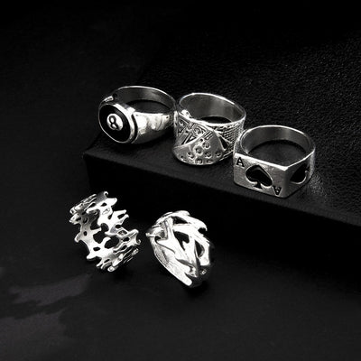 Retro Men'S Ring Set