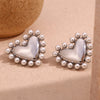 Classic Style Heart Shape Ear Studs