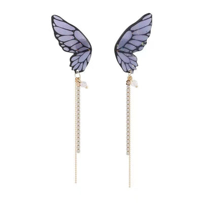 Butterfly women's drop earrings