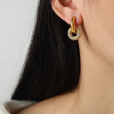 Simple Style Circle Hoop Earrings