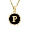 Fashion round letter necklace