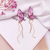 Butterfly women's drop earrings