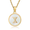 Fashion round letter necklace