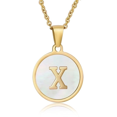 Fashion round letter necklace