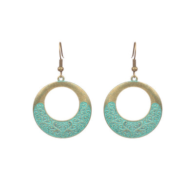 Retro Ethnic Style Water Droplets Drop Earrings