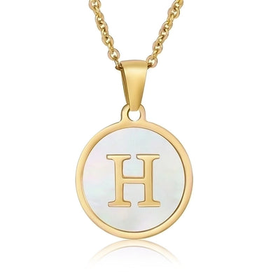 Fashion round letter necklace