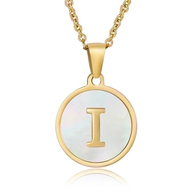 Fashion round letter necklace