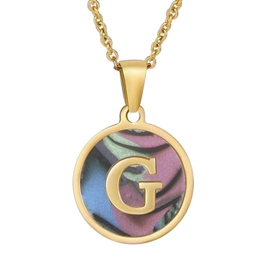 Fashion round letter necklace