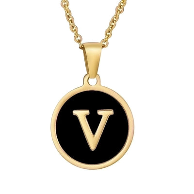 Fashion round letter necklace