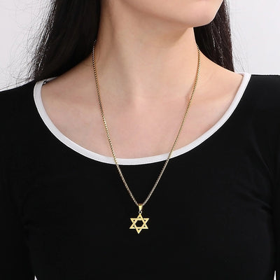 Simple Style Hexagram Pendant Necklace