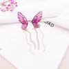 Butterfly women's drop earrings