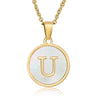 Fashion round letter necklace