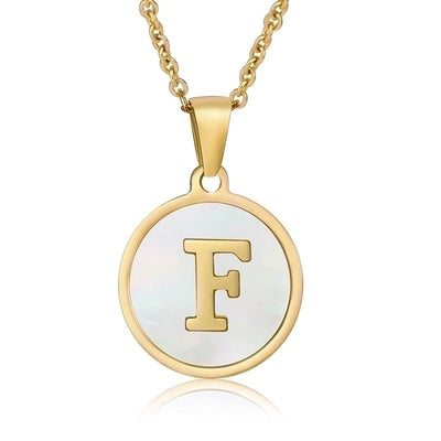 Fashion round letter necklace