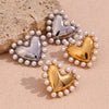 Classic Style Heart Shape Ear Studs