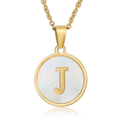 Fashion round letter necklace