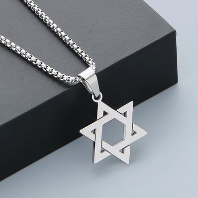 Simple Style Hexagram Pendant Necklace