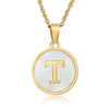 Fashion round letter necklace