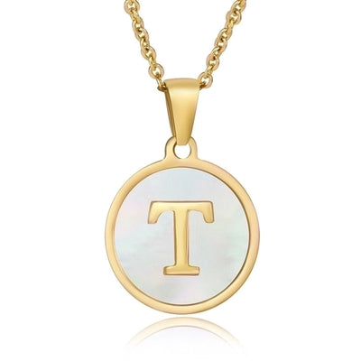 Fashion round letter necklace