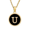 Fashion round letter necklace