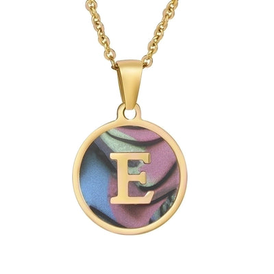 Fashion round letter necklace