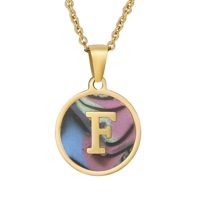 Fashion round letter necklace