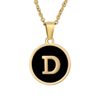 Fashion round letter necklace