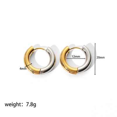 Classic Style Round Hoop Earrings