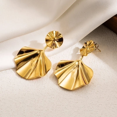 Flower Ginkgo leaf Earrings