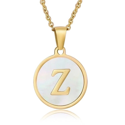 Fashion round letter necklace