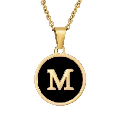 Fashion round letter necklace