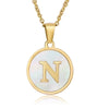 Fashion round letter necklace