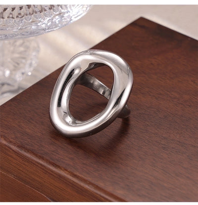 Oval Hollow Out Rings