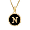 Fashion round letter necklace