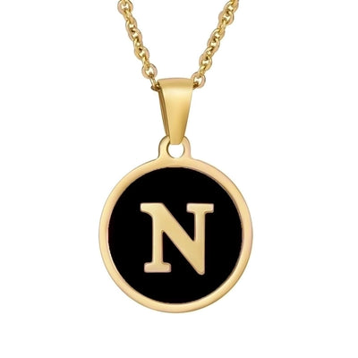 Fashion round letter necklace