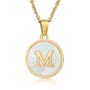 Fashion round letter necklace