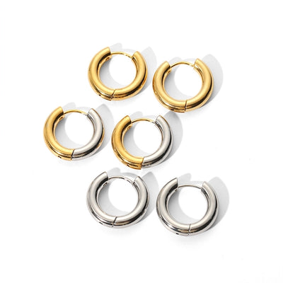 Classic Style Round Hoop Earrings