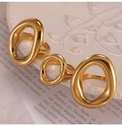 Oval Hollow Out Rings