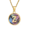 Fashion round letter necklace