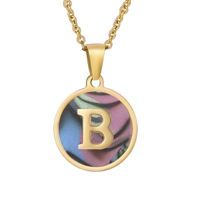 Fashion round letter necklace