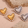 Classic Style Heart Shape Ear Studs