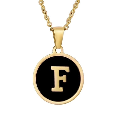 Fashion round letter necklace