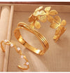 Classic Style Spray Flower Petal Bangle In Bulk