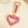 Cute Luxurious Bear Heart Shape Valentine'S Day Keychain