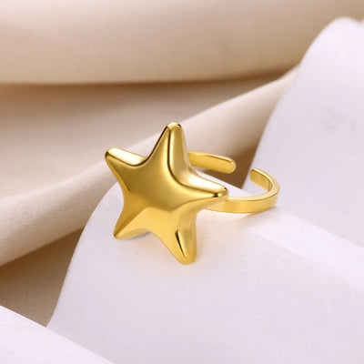 Classic Style Round Star Heart Shape Rings