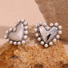 Classic Style Heart Shape Ear Studs