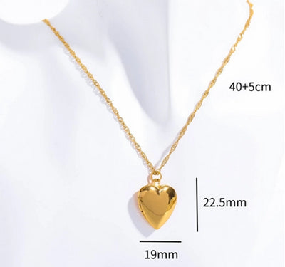 Modern Style Heart Shape Pendant Necklace