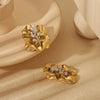 Vintage Style French Rose Ear Studs