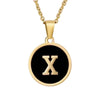 Fashion round letter necklace